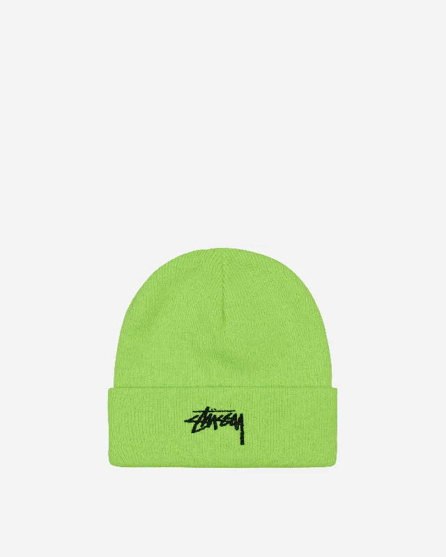 Stock Cuff Beanie Fluo Green