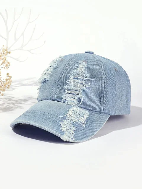 Vintage Washed Distressed Denim Baseball Cap (3 colors)