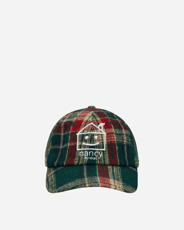 Plaid House 6-Panel Cap Green