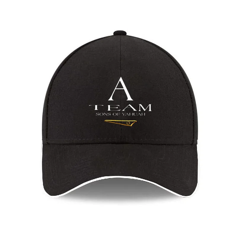 A-Team 02-01 Men's Designer Solid Black Curved Brim Baseball Cap