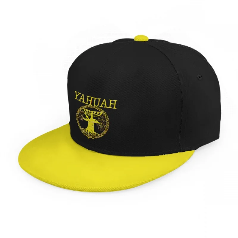 Yahuah-Tree of Life 02-01 Designer Flat Brim Baseball Cap