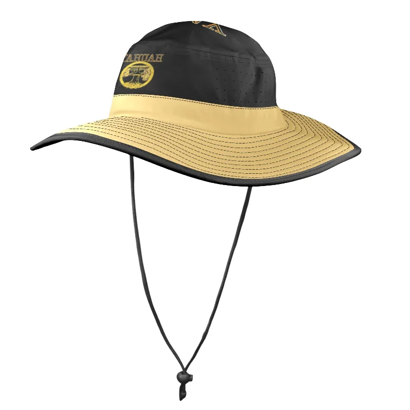 Yahuah-Tree of Life 02-03 Elect Designer Wide Brim Bucket Hat with Drawstring