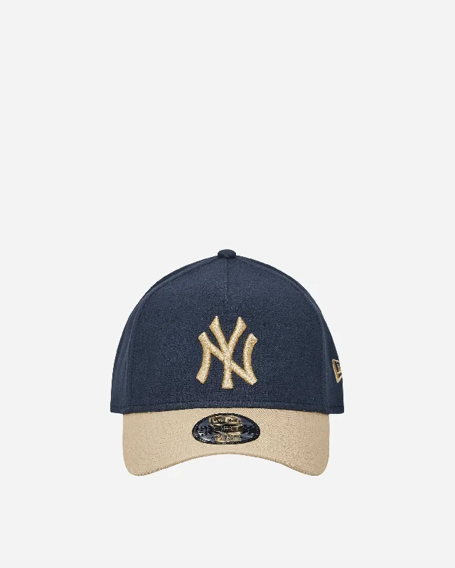 New York Yankees Moleskin Crown 9FORTY A-Frame Adjustable Cap Navy