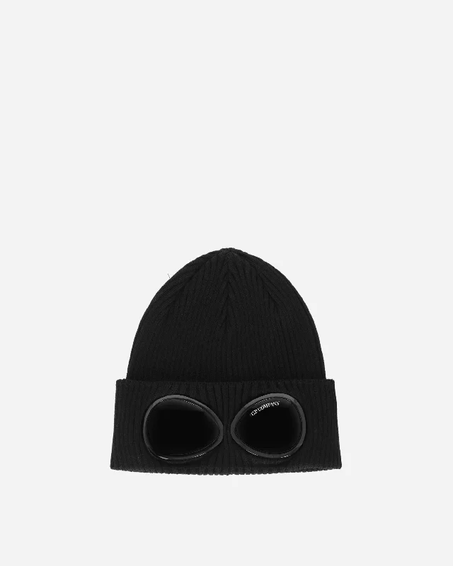 Cotton Goggle Beanie Black