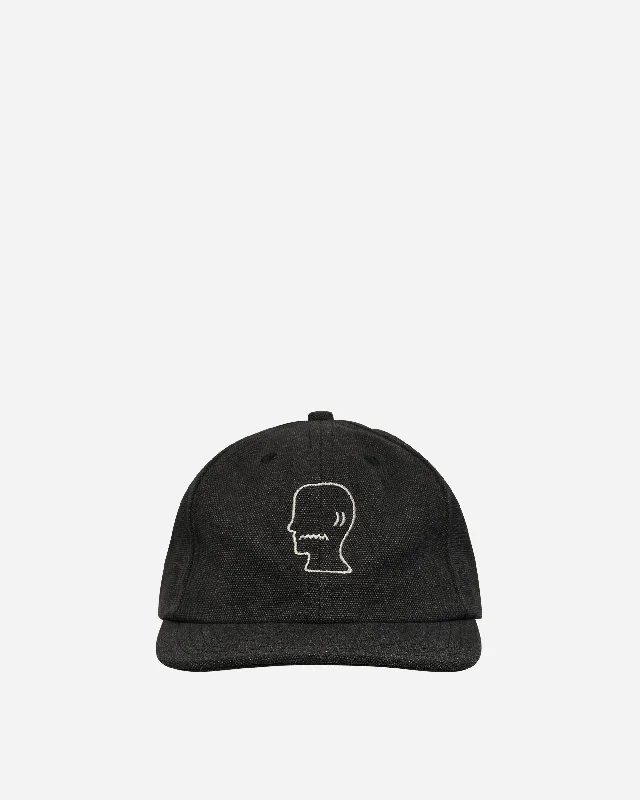 Washed Twill Logohead Hat Black