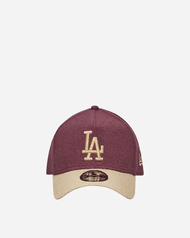 LA Dodgers Moleskin Crown 9FORTY A-Frame Adjustable Cap Dark Purple