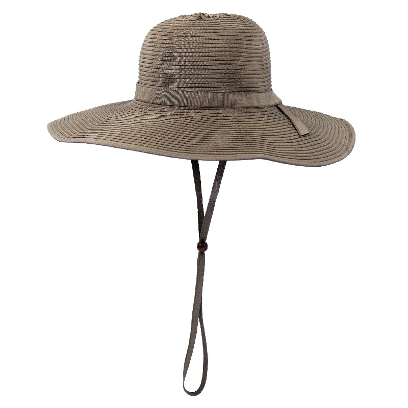 Women's Wide Brim Sun Hat - Brown