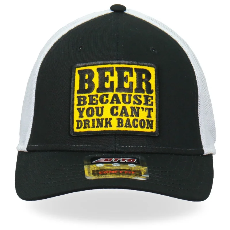 Hot Leathers GSH1024 Can't Drink Bacon Trucker Hat