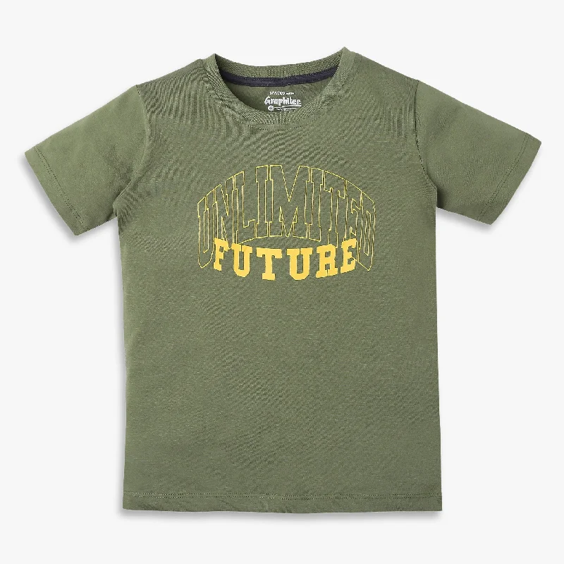 Boys Regular Fit Graphic T-Shirt