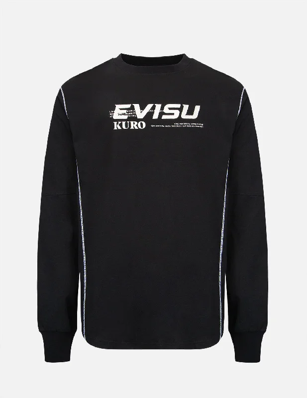 Contrast Stitching Long Sleeve T-shirt