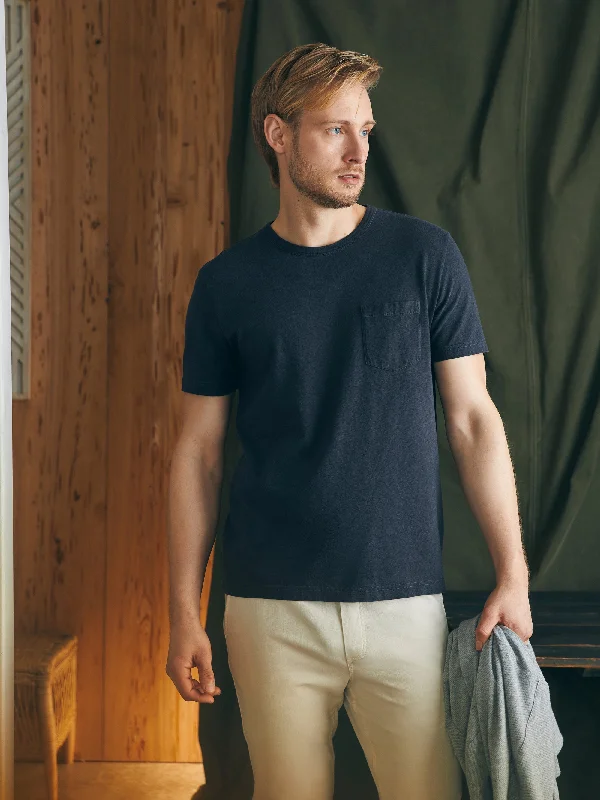 Faherty Sunwashed Pocket T-Shirt - Washed Black*