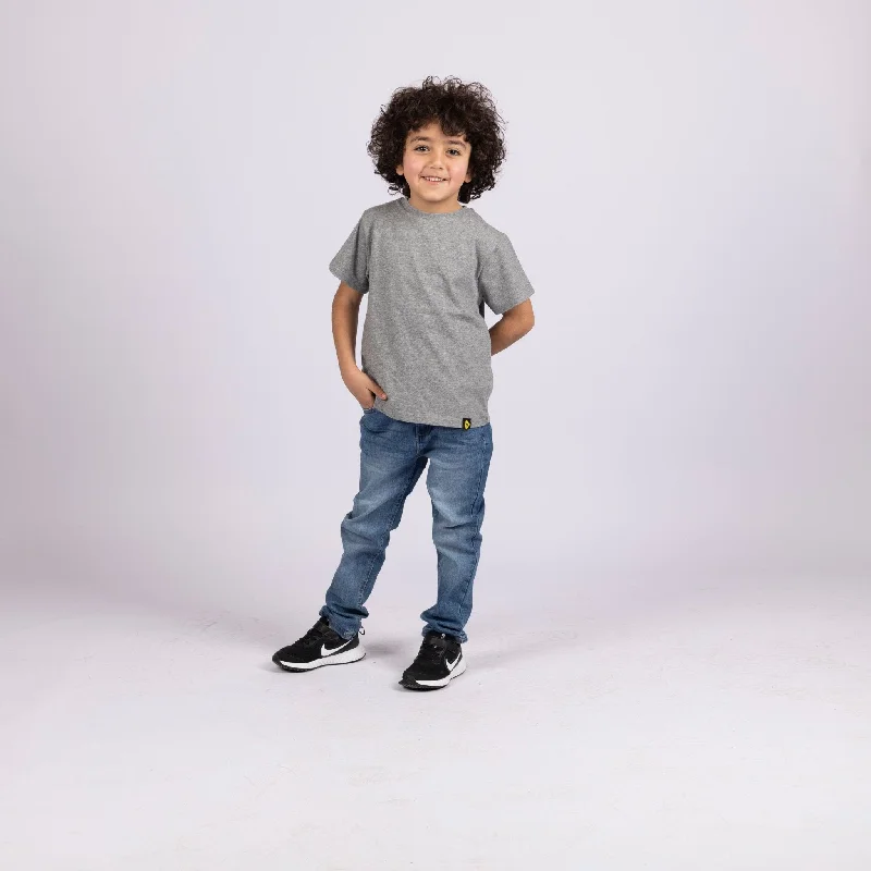 Medium Grey Melange | Kid's Basic Cut T-shirt