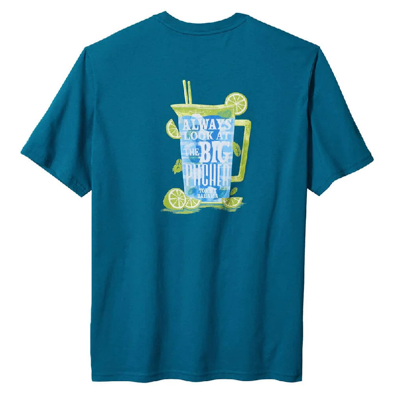 Tommy Bahama Always Look At The Big Pitcher T-Shirt - Blue Allure