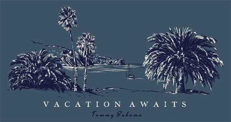 Tommy Bahama Vacation Awaits T-Shirt - Kingfish