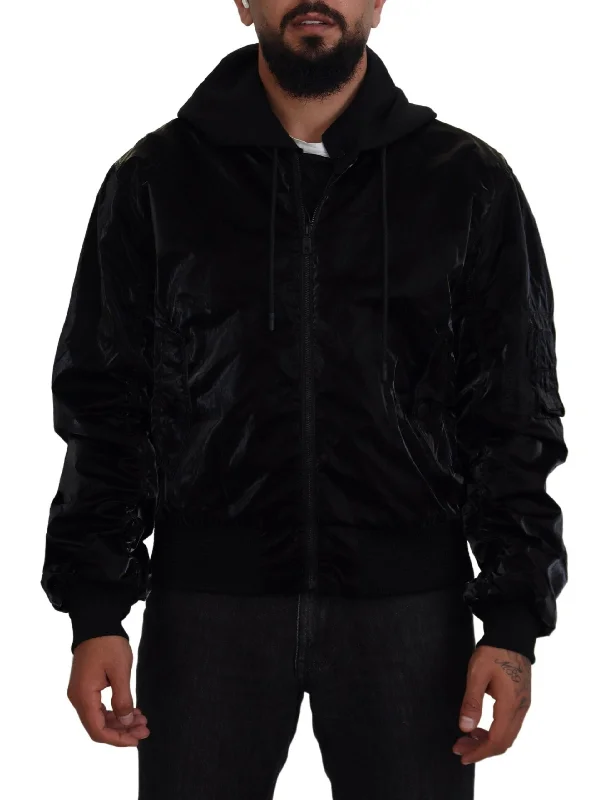 Dolce & Gabbana Elegant  Bomber Hooded Men's Jacket