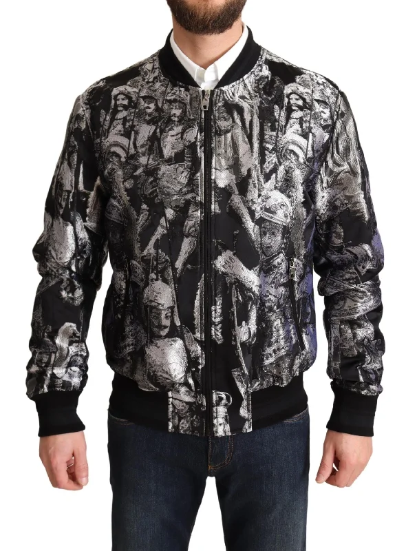 Dolce & Gabbana Elegant  Bomber Jacket with  Men's Details