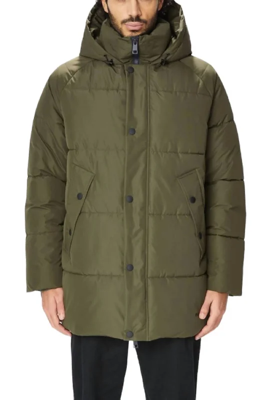 Hooded 5989 Jacket In Moss Green