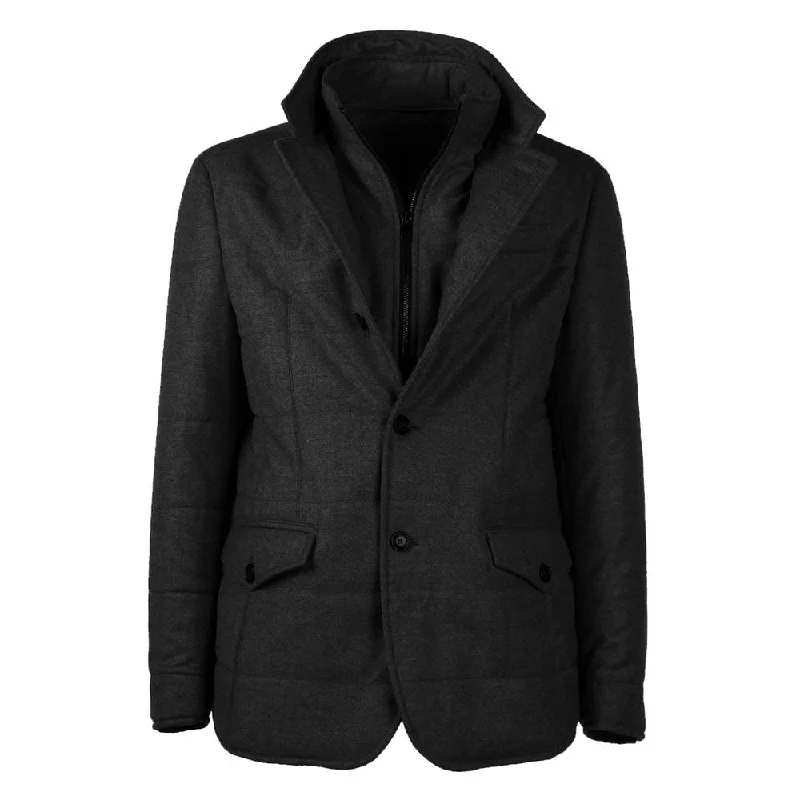 Made in Italy Elegant Wool-Cashmere Men's Men's Coat