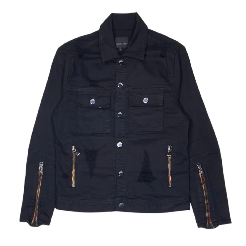 Men's Denim Rally Jacket In Black