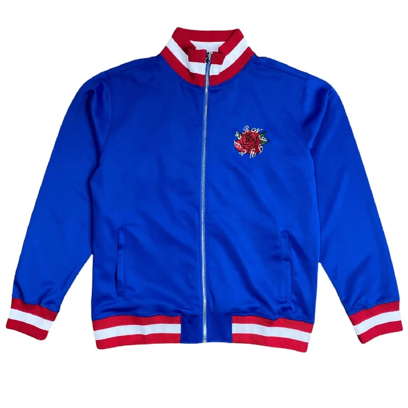 Men's Track Zip Up Jacket In Blue