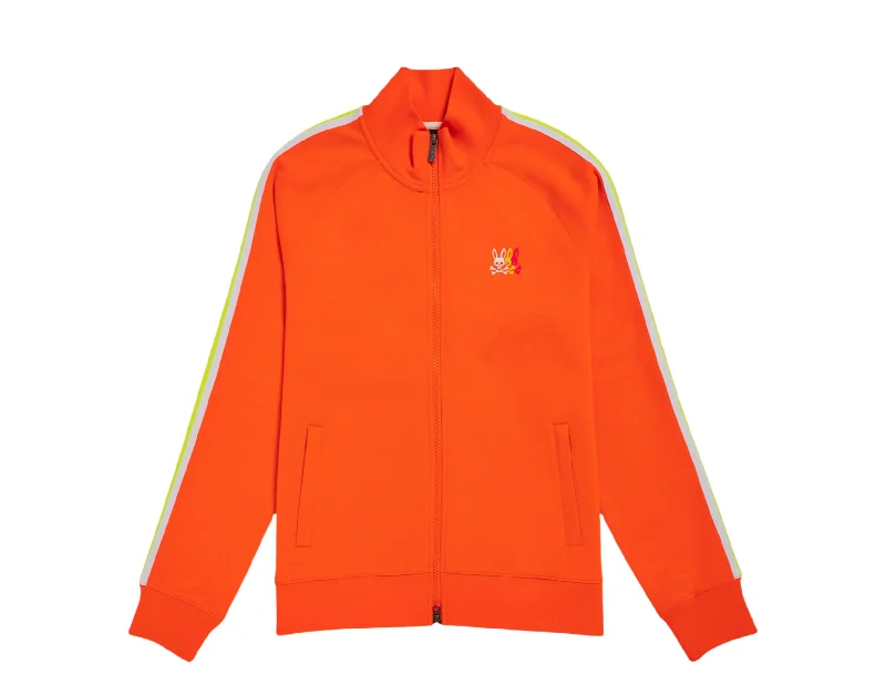 Psycho Bunny Abbott Neon Flame Orange Track Jacket B6S178N1CP-NFL