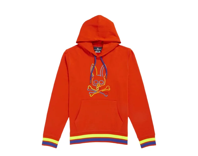 Psycho Bunny Barbon Neon Glow Bonfire Orange Hoodie B6H120Q1FT-BNF