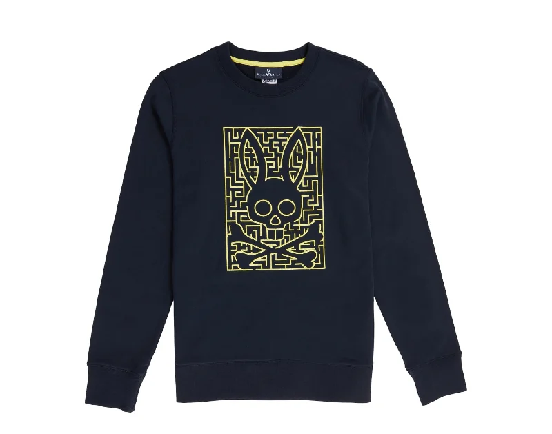 Psycho Bunny Men's Navy Pisani Embroidered Sweatshirt B6S712X1FT-NVY