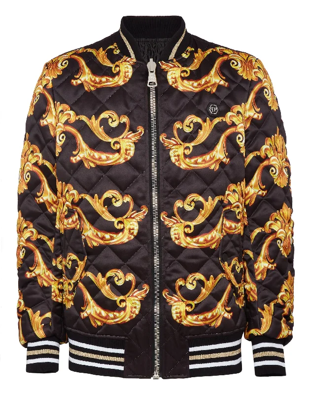 REVERSIBLE  BAROQUE SILK  BOMBER