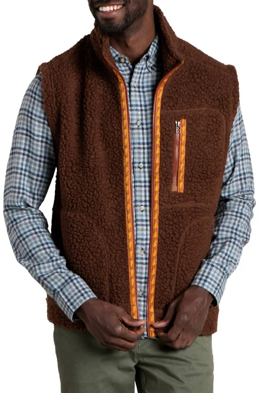 Sespe Sherpa Vest In Dark Roast