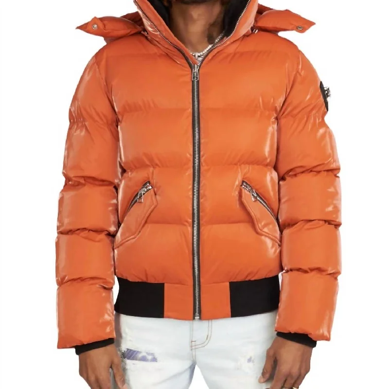 Woody Bomber Jacket In Orange