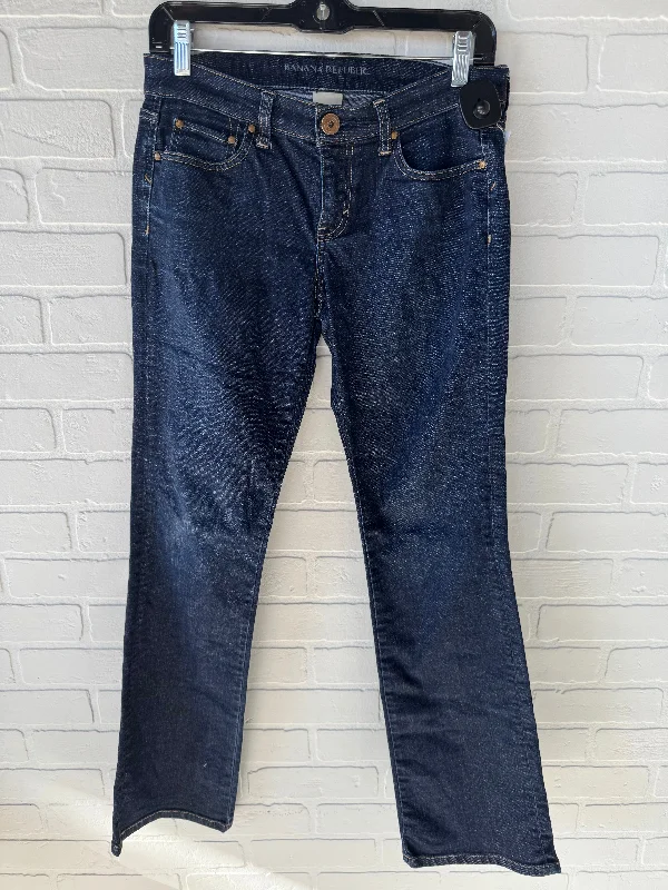 Jeans Boot Cut By Banana Republic In Blue Denim, Size: 4