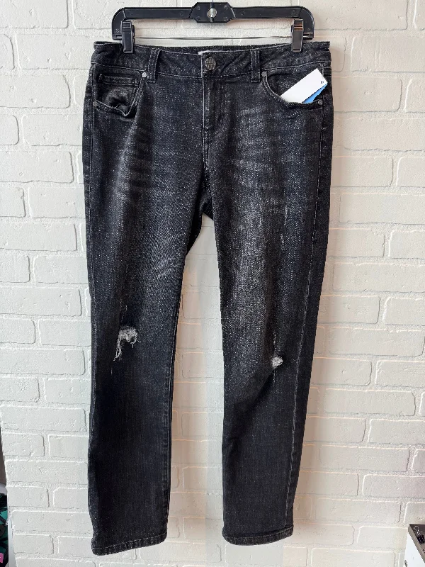 Jeans Boyfriend By Cabi In Black Denim, Size: 8