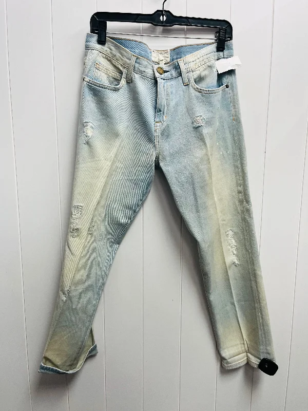 Jeans Boyfriend By Current Elliott In Blue Denim, Size: S