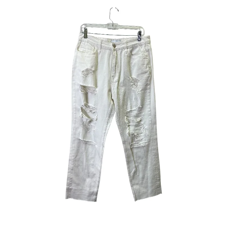 Jeans Boyfriend By Vervet In White, Size:6