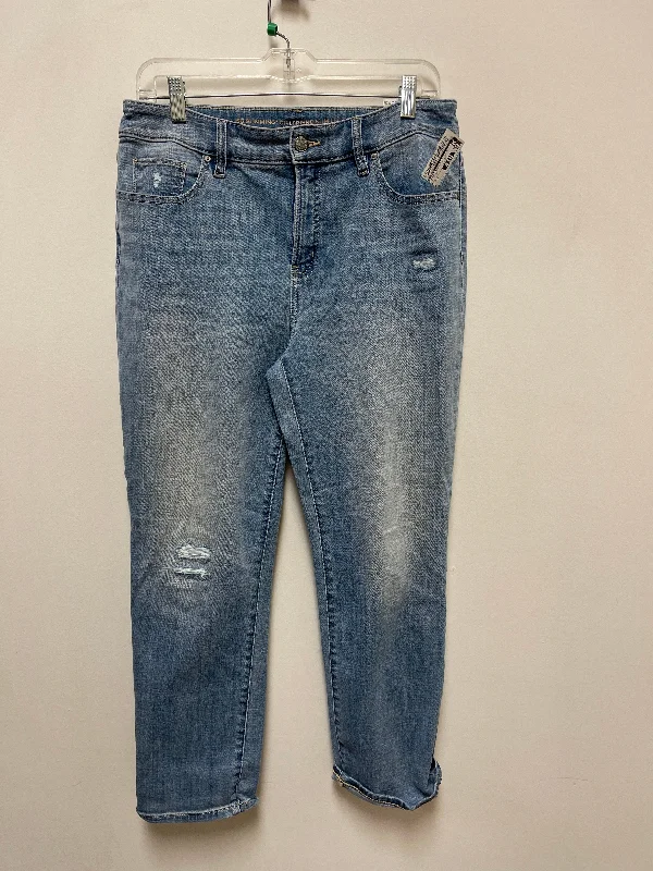 Jeans Cropped By Chicos In Blue Denim, Size: 8