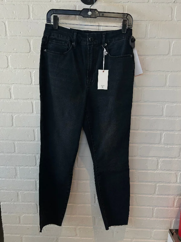 Jeans Cropped By Good American In Black Denim, Size: 10