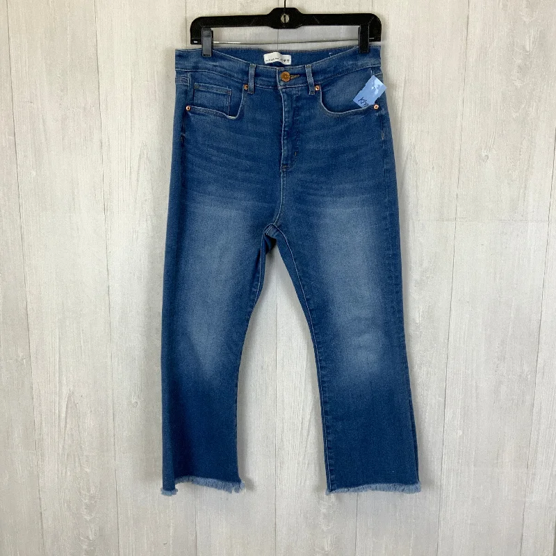 Jeans Cropped By Loft In Blue Denim, Size: 12