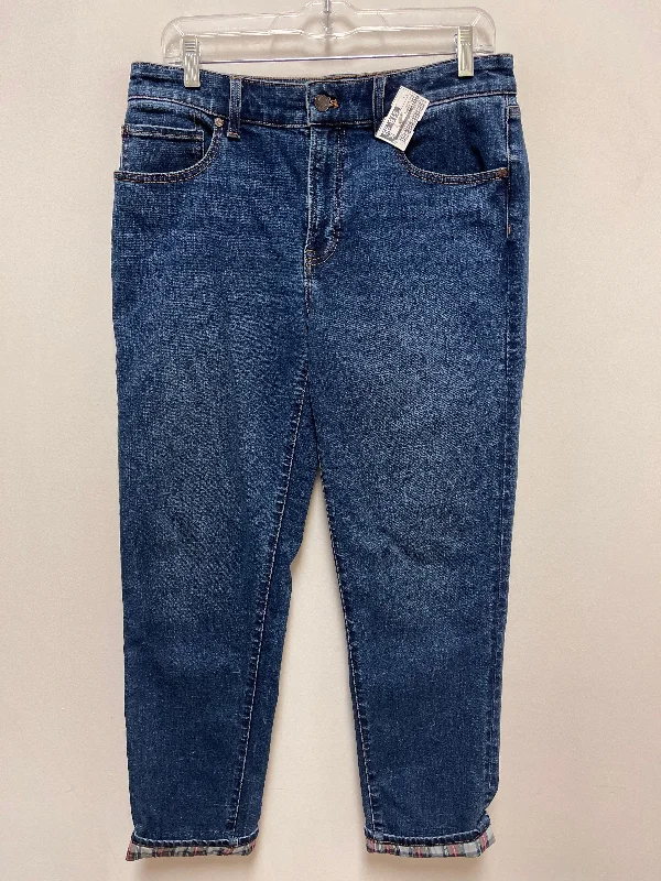 Jeans Cropped By Talbots In Blue Denim, Size: 6