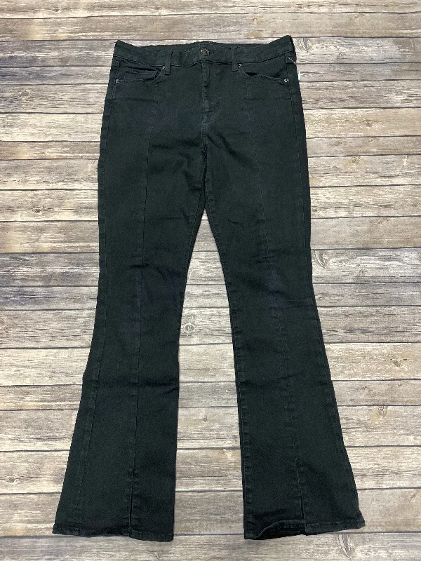 Jeans Flared By American Eagle In Black Denim, Size: 14