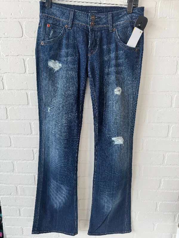 Jeans Flared By Hudson In Blue Denim, Size: 2