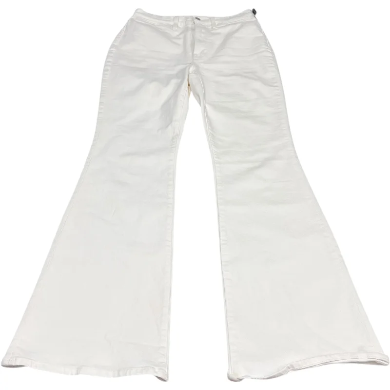 Jeans Flared By Madewell In White Denim, Size: 4