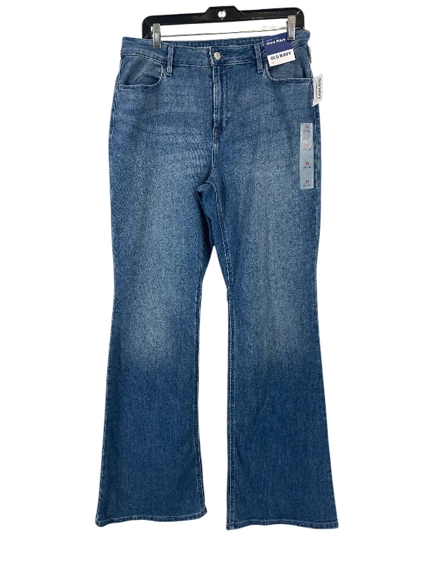 Jeans Flared By Old Navy In Blue Denim, Size: 14