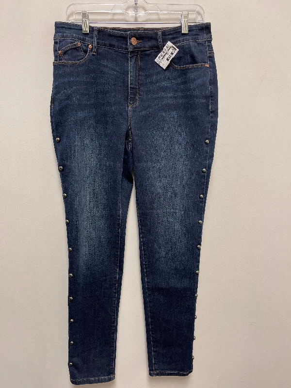 Jeans Skinny By Chicos In Blue Denim, Size: 6