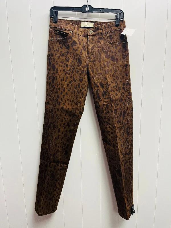 Jeans Skinny By Cookie Johnson In Animal Print, Size: 4