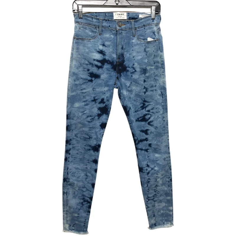 Jeans Skinny By Frame In Blue Denim, Size: 8