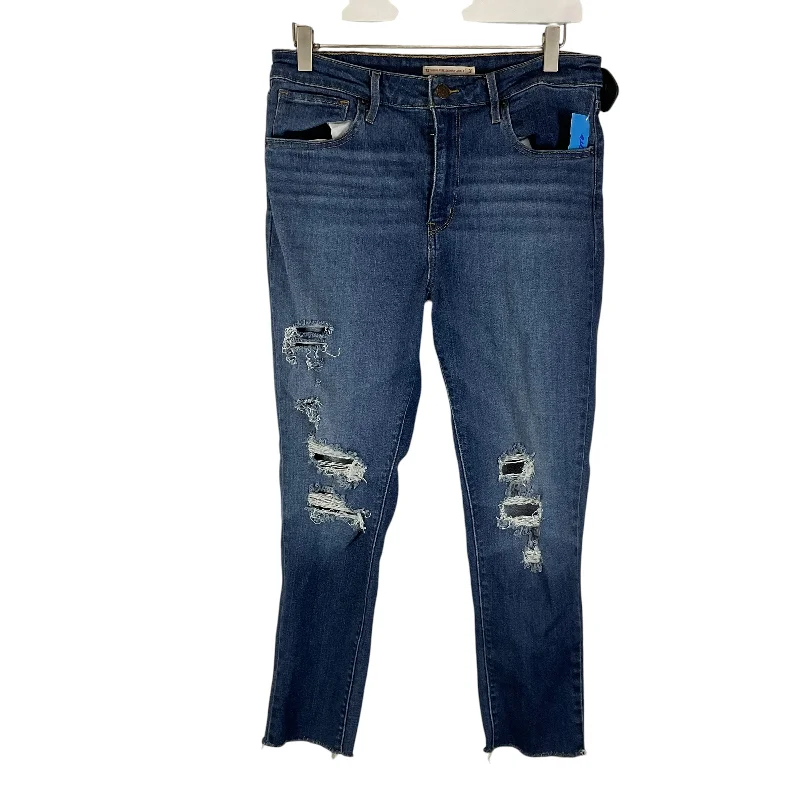 Jeans Skinny By Levis In Blue Denim, Size: 10