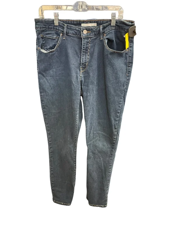 Jeans Skinny By Levis In Blue Denim, Size: 16