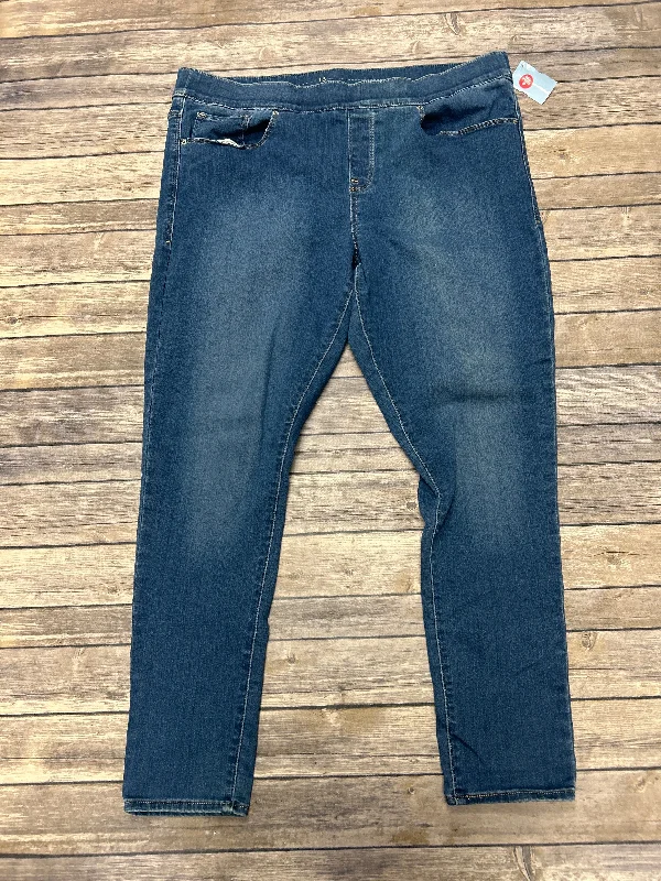 Jeans Skinny By Levis In Blue Denim, Size: 18