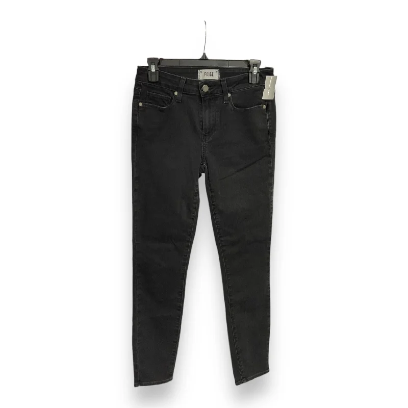 Jeans Skinny By Paige In Black, Size: 4