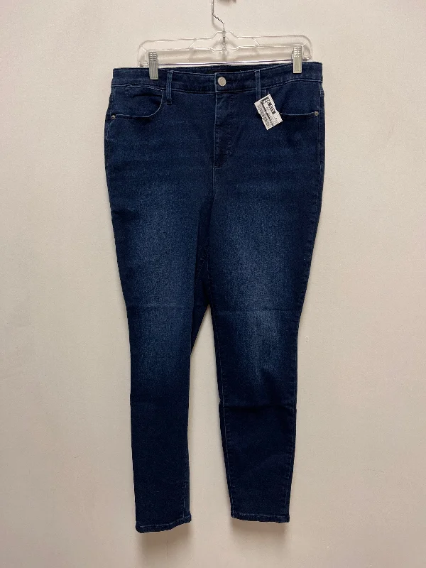 Jeans Skinny By Talbots In Blue Denim, Size: 12